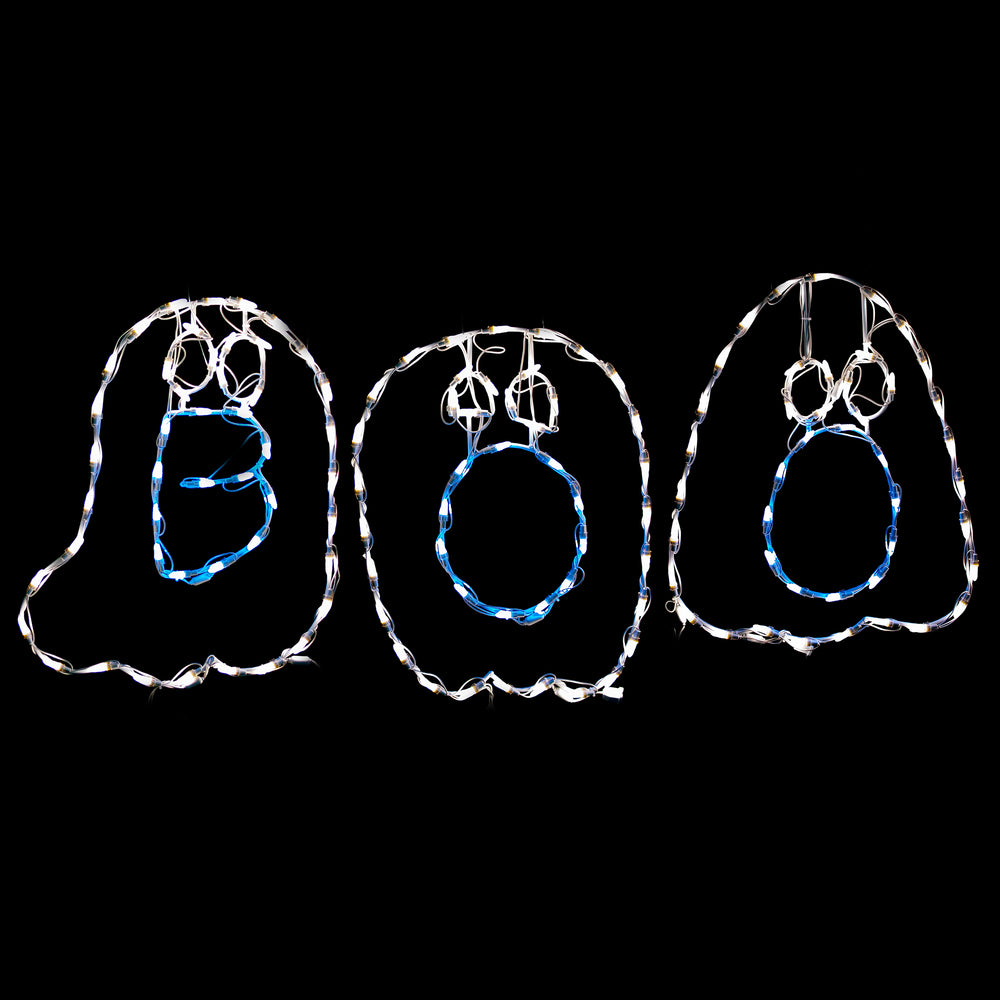 24" Halloween LED BOO 3 Ghosts