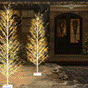 6 FT 294 LED Warm White Birch Tree 5mm Micro Twinkling Effect