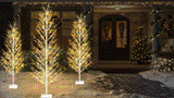 6 FT 294 LED Warm White Birch Tree 5mm Micro Twinkling Effect