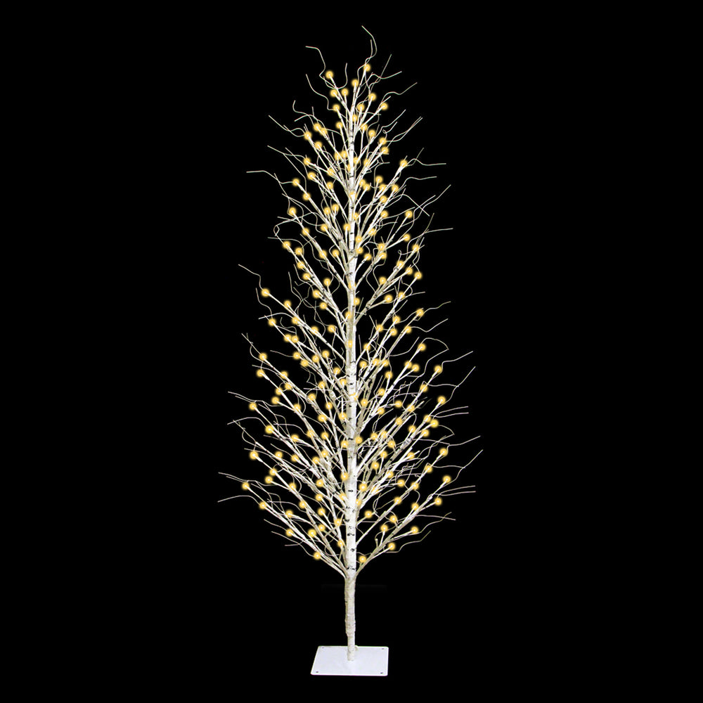 6 FT 294 LED Warm White Birch Tree 5mm Micro Twinkling Effect