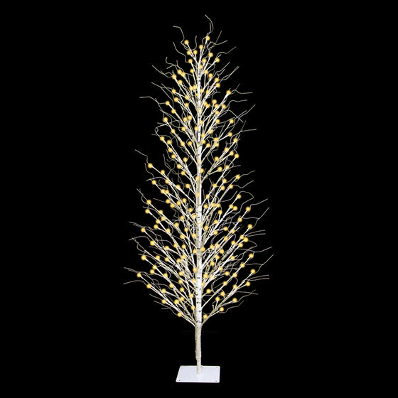 6 FT 294 LED Warm White Birch Tree 5mm Micro Twinkling Effect