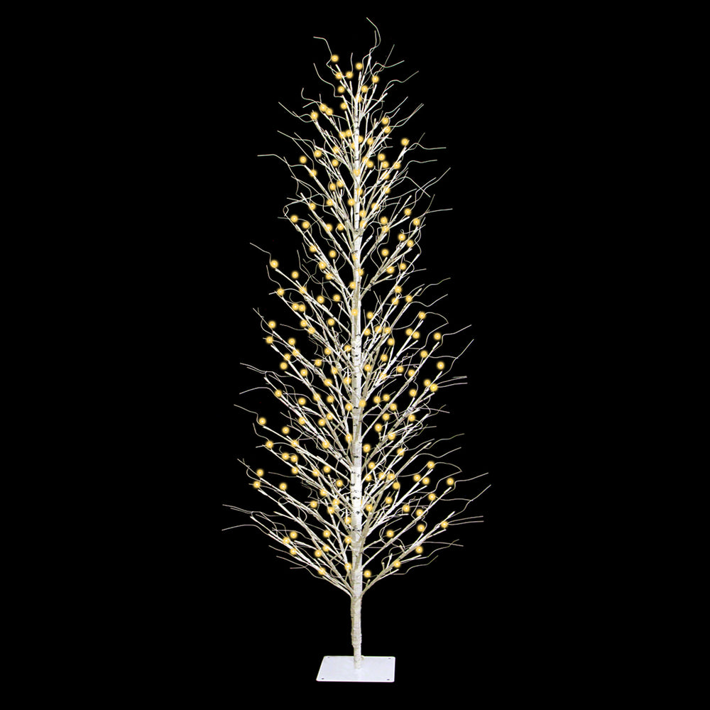 7 FT 402 LED Warm White Birch Tree 5mm Micro Twinkling Effect