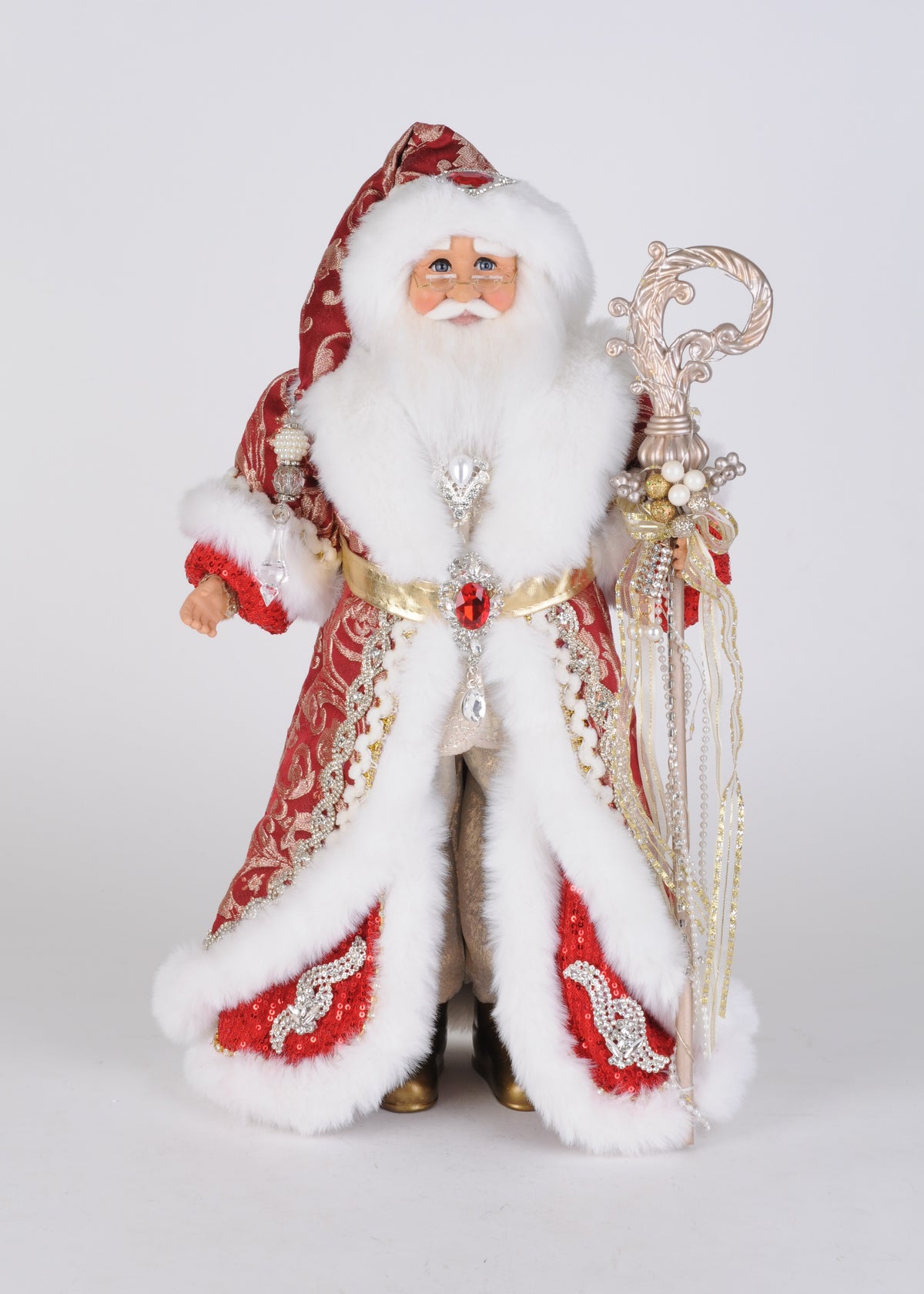 Karen Didion Originals 21" Lighted Crimson Royale Santa