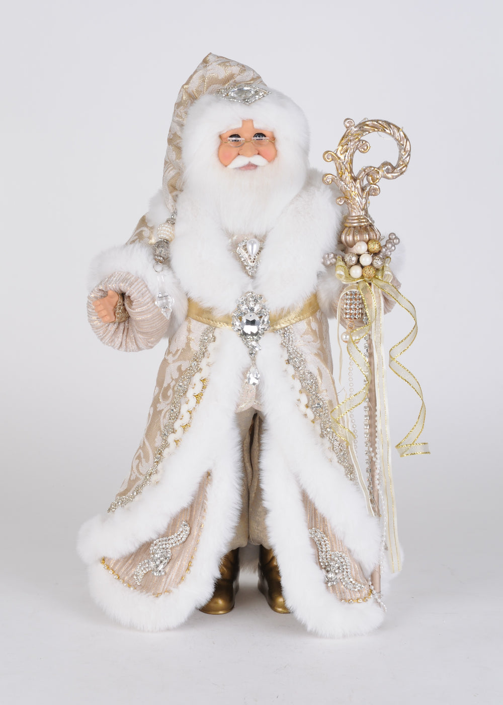 Karen Didion Originals 21" Lighted Gold Royale Santa