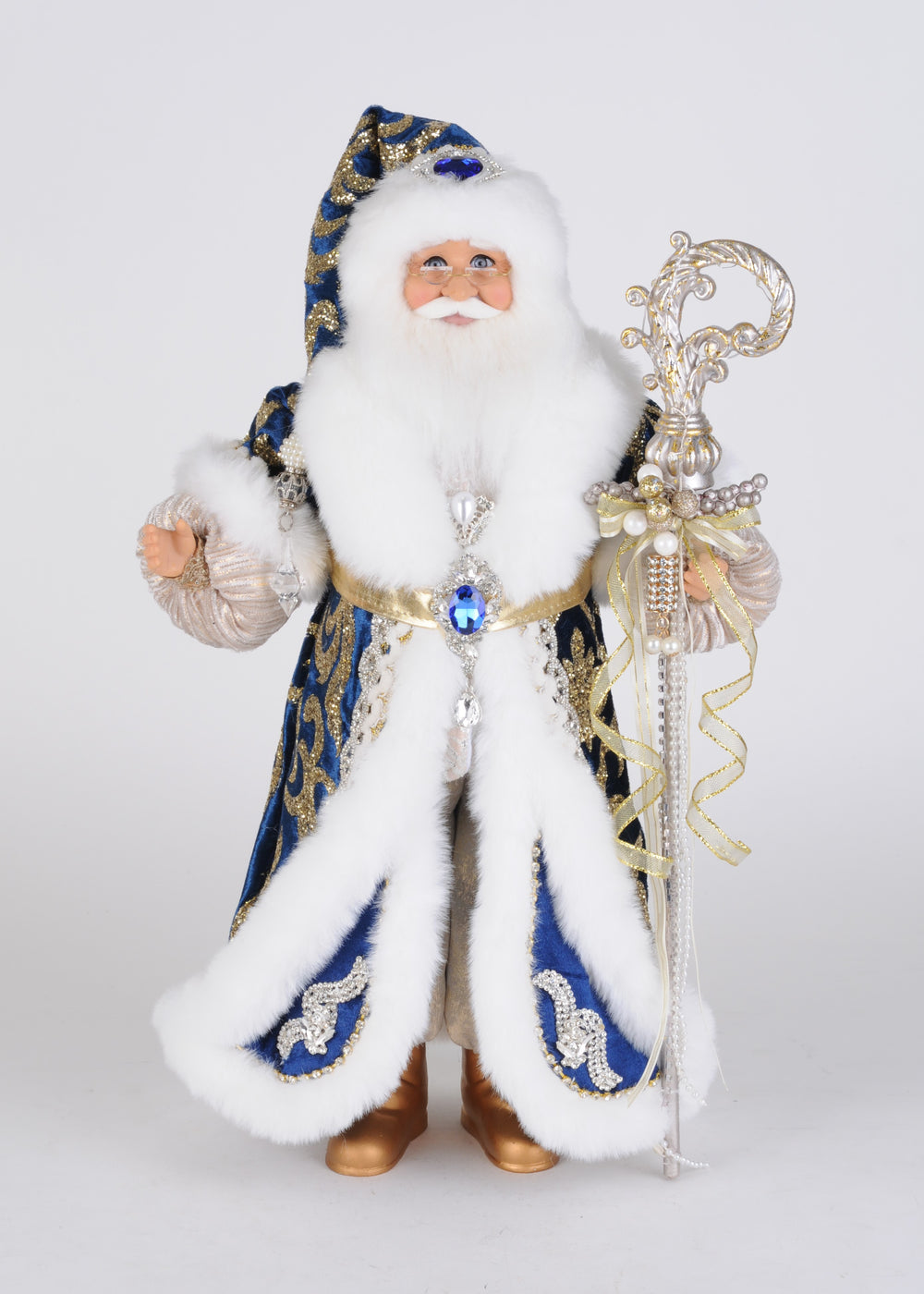 Karen Didion Originals 21" Lighted Sapphire Royale Santa