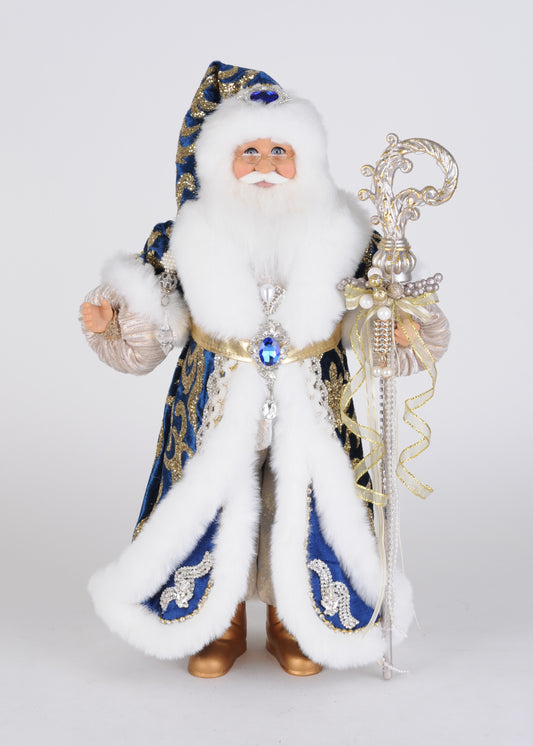 Karen Didion Originals 21" Lighted Sapphire Royale Santa