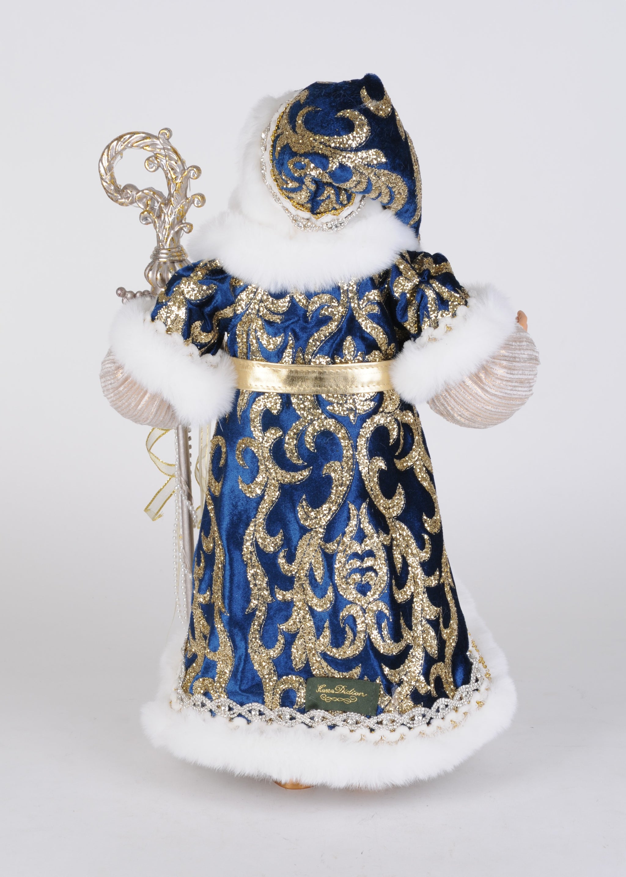 Karen Didion Originals 21" Lighted Sapphire Royale Santa