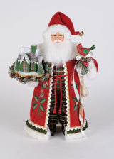 Karen Didion Originals 20" Lighted Evergreen Village Santa