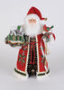Karen Didion Originals 20" Lighted Evergreen Village Santa