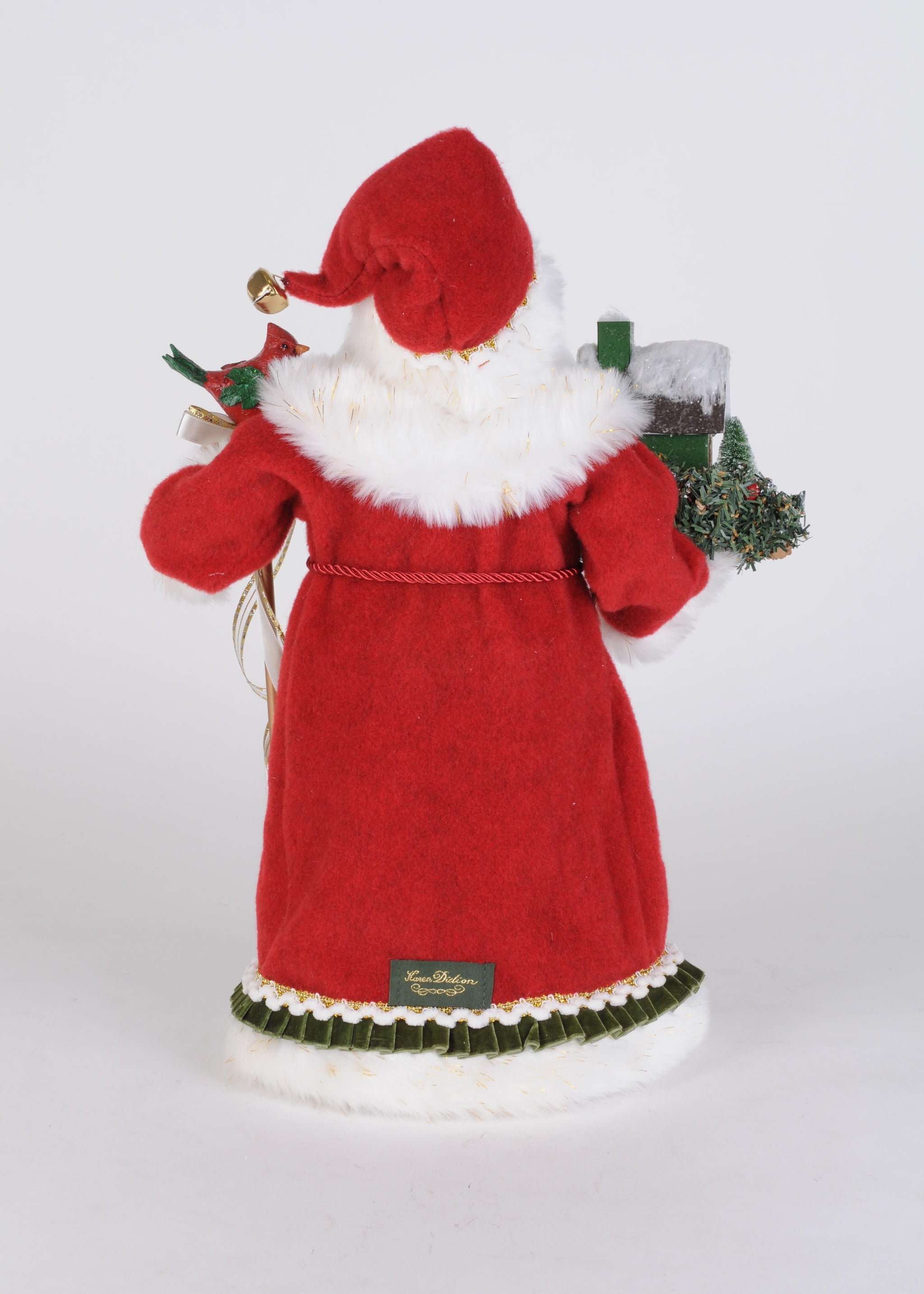 Karen Didion Originals 20" Lighted Evergreen Village Santa