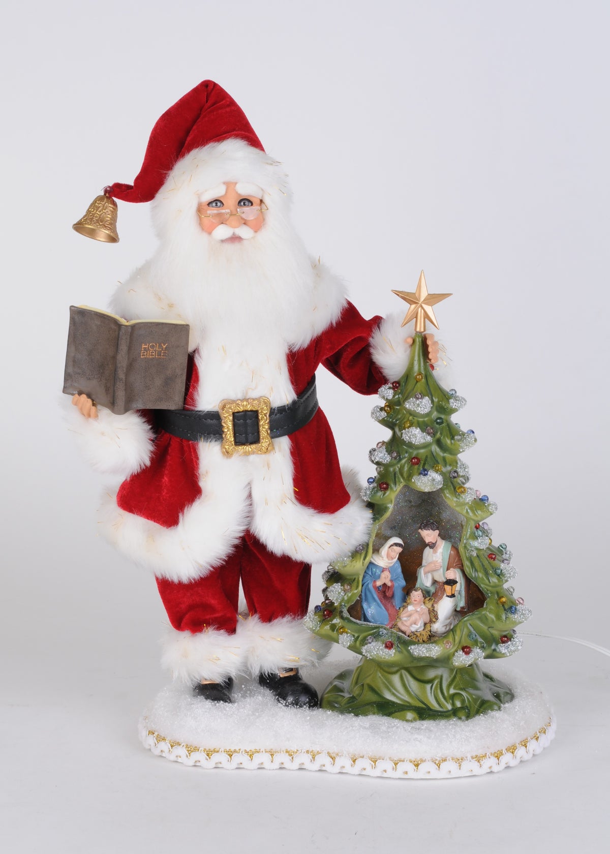 Karen Didion Originals 18" Lighted Christmas Eve Reverence Santa