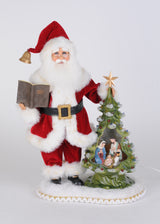 Karen Didion Originals 18" Lighted Christmas Eve Reverence Santa