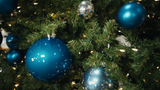 Blue & Silver UV Tree Decor