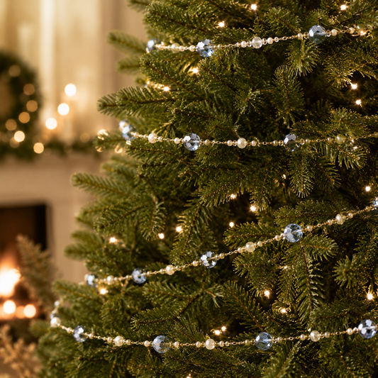 5.5 FT Pearl Crystal Beaded Garland