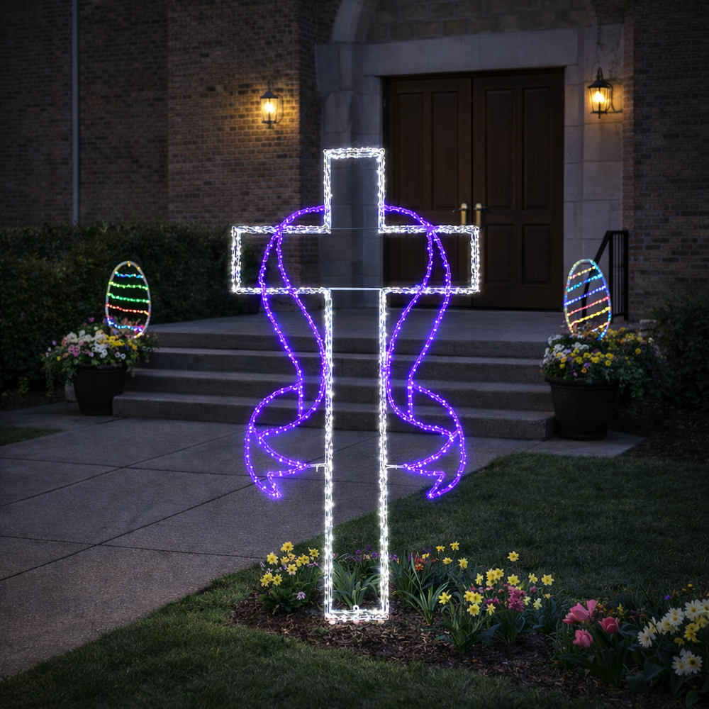 4 FT LED Easter Cross