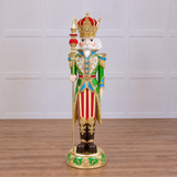 5 FT Green & Gold King Nutcracker With Staff