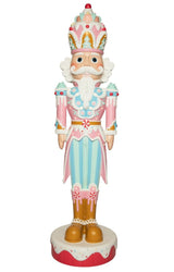 6 FT Pink & Blue LED Musical King Nutcracker