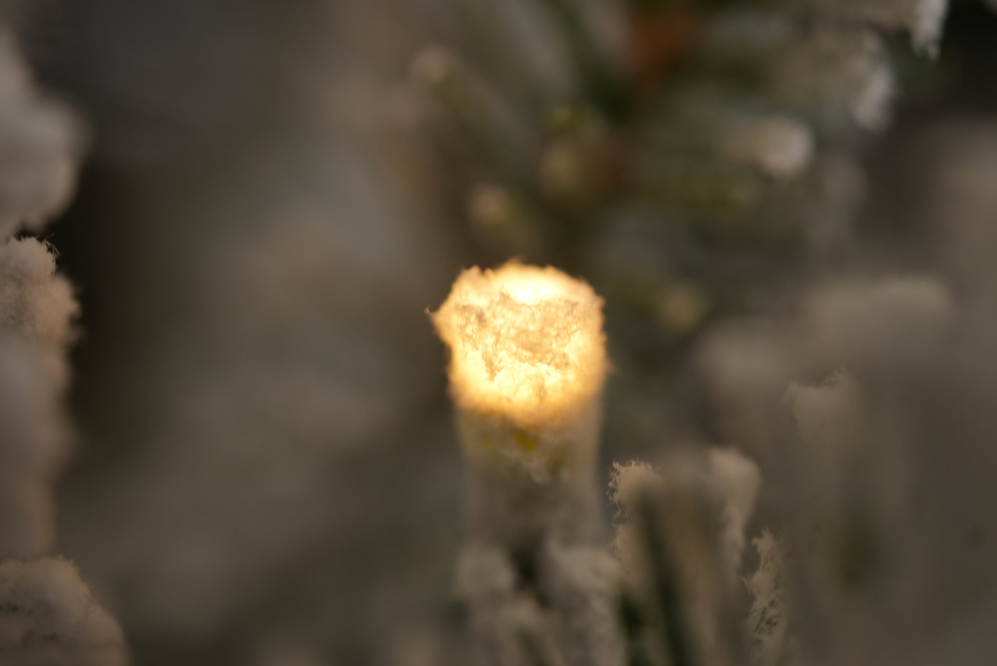 Fluffy Snow Fir Tree Pre-Lit Warm White LED Lights