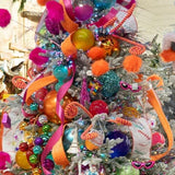 2" Rubiks Cube Glass Ornament Set Of 6