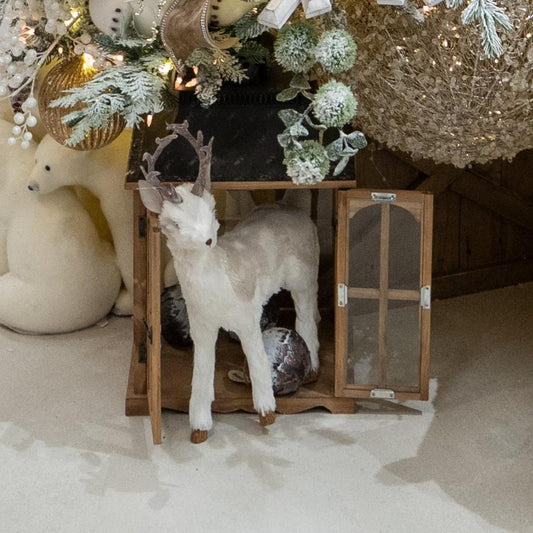 20" Grey Elegant Standing Deer