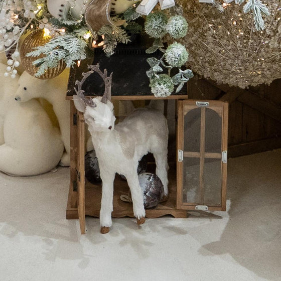 20" Grey Elegant Standing Deer