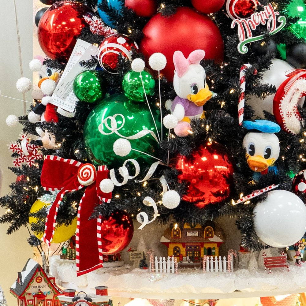 15" Red Peppermint Bow With Striped Edge