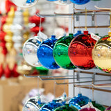 6" Glitter Shiny Ball Ornament Set Of 6