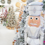 9 FT White & Silver Nutcracker