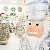 9 FT White & Silver Nutcracker