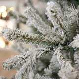 Duke Flocked Tree Pre-Lit Warm White LED Lights