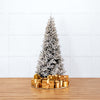 Duke Flocked Tree Pre-Lit Warm White LED Lights