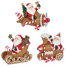 Set de 3 Santas de cono de waffle surtidos de 5.5"
