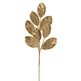 28" Glittered Gold Leaf Spray Set Of 6