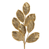28" Glittered Gold Leaf Spray Set Of 6