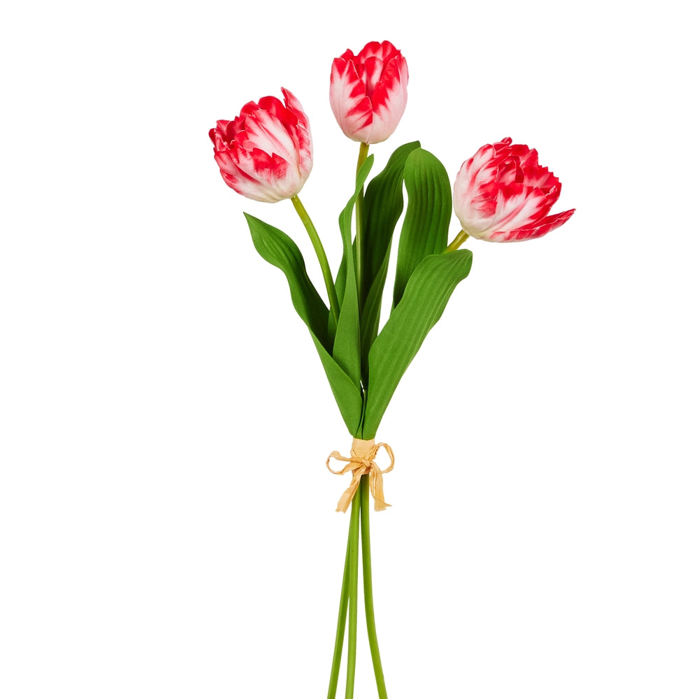 18" Red Tulip Bundle Set Of 2