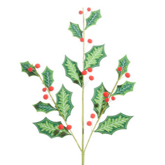 27" Holly Berry Felt Spray Set Of 4