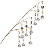 34" Pearl Drip Gem Hanging Branch Set Of 4