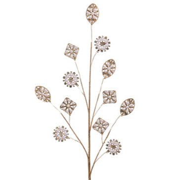 29" Pearl Gem Brooch Spray Set Of 4