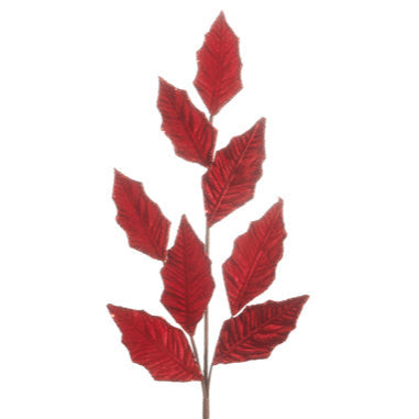 Spray de hojas rojas de 30" (juego de 6)