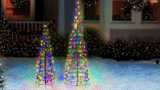 4 FT 120 LED Multi Lights Cone Tree Twinkling Effect
