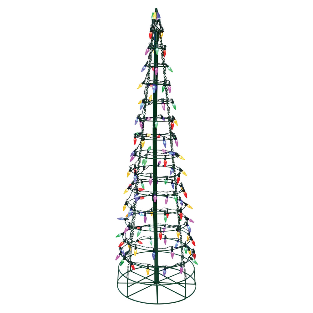 4 FT 120 LED Multi Lights Cone Tree Twinkling Effect