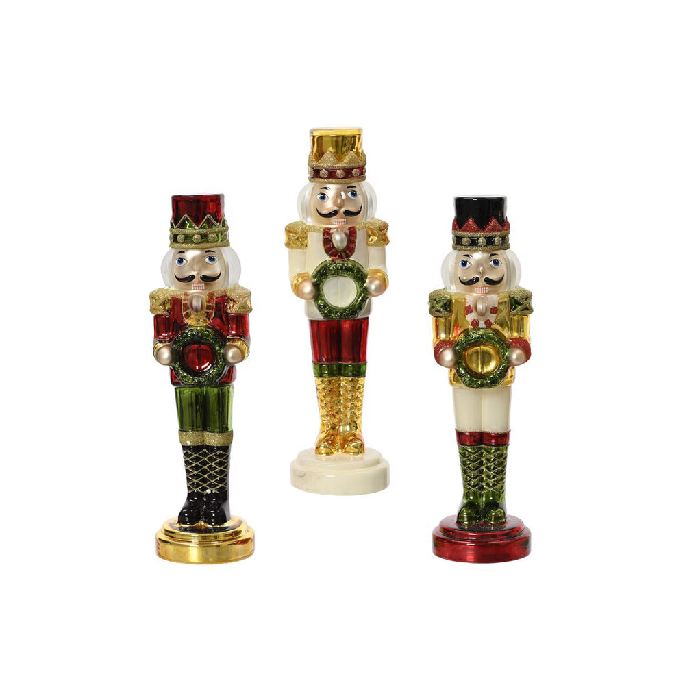 13" Red & Green Nutcracker Assorted Set Of 3