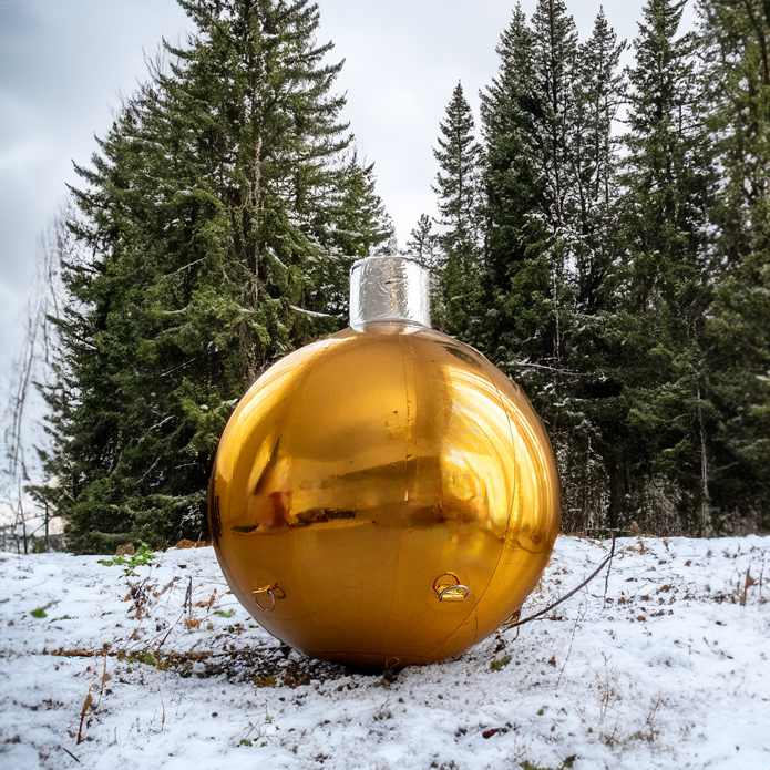Gold Festive Inflatable Ornament The Christmas Palace Gold festive inflatable ornament the christmas palace