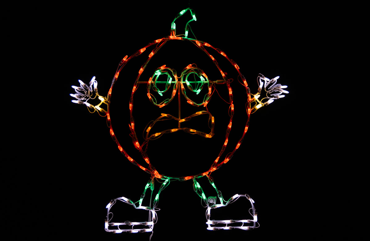 Calabaza asustadiza Lumis de Halloween de 32 pulg.