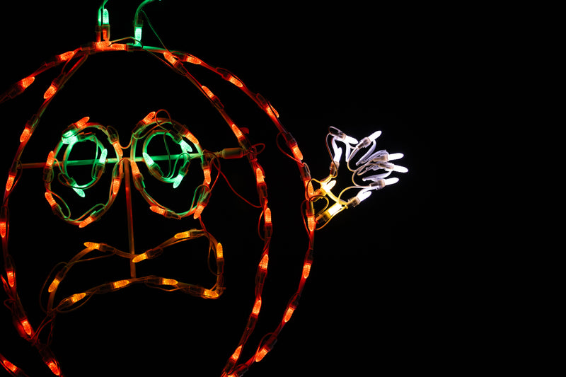 Calabaza asustadiza Lumis de Halloween de 32 pulg.