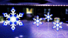 2 PIES 534 LED Efecto centelleante Copo de nieve blanco puro y azul