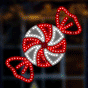 18" 216 LED Pure White Red Peppermint Twinkling Effect