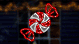 18" 216 LED Pure White Red Peppermint Twinkling Effect