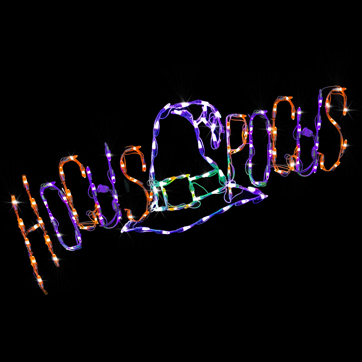 Letrero LED de Halloween de 44" con sombrero de bruja de Hocus Pocus