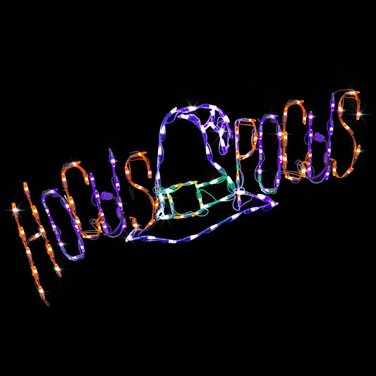 44" Halloween Sign LED Hocus Pocus Witches Hat